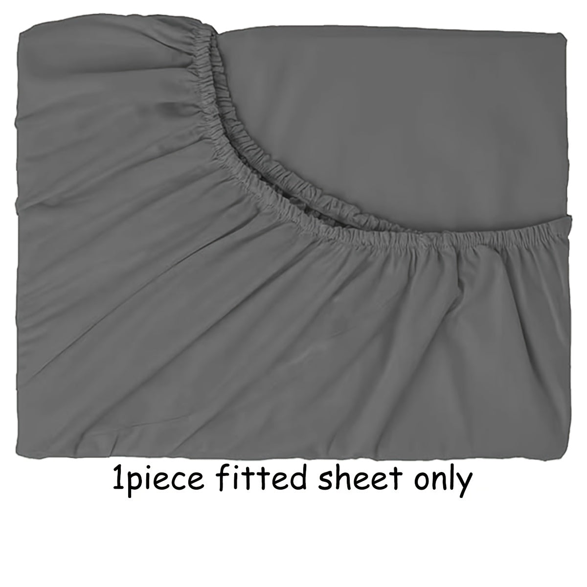 High-end 100% Microfiber Fitted Sheet with 35.56cm Deep Pockets, Elasticized Corners for Secure Fit, Machine Washable, Fade-Resistant Dark Gray - Perfect for Hotel and Home Full Size Beds