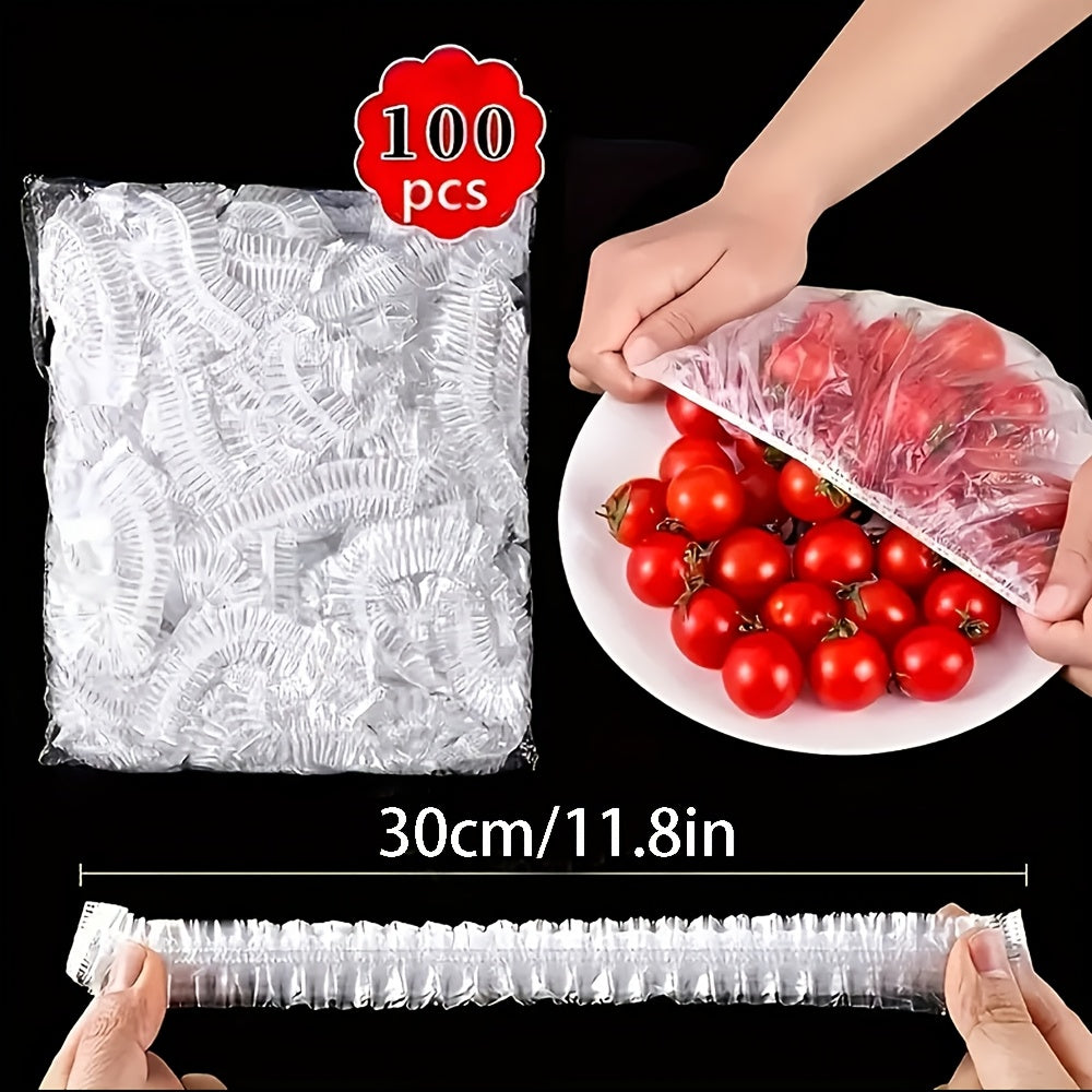 Heart Leaf disposable self-sealing plastic food storage bags in minimalist white. Available in 100/300/500pcs. Portable and ideal for kitchen, picnic, and BBQ.