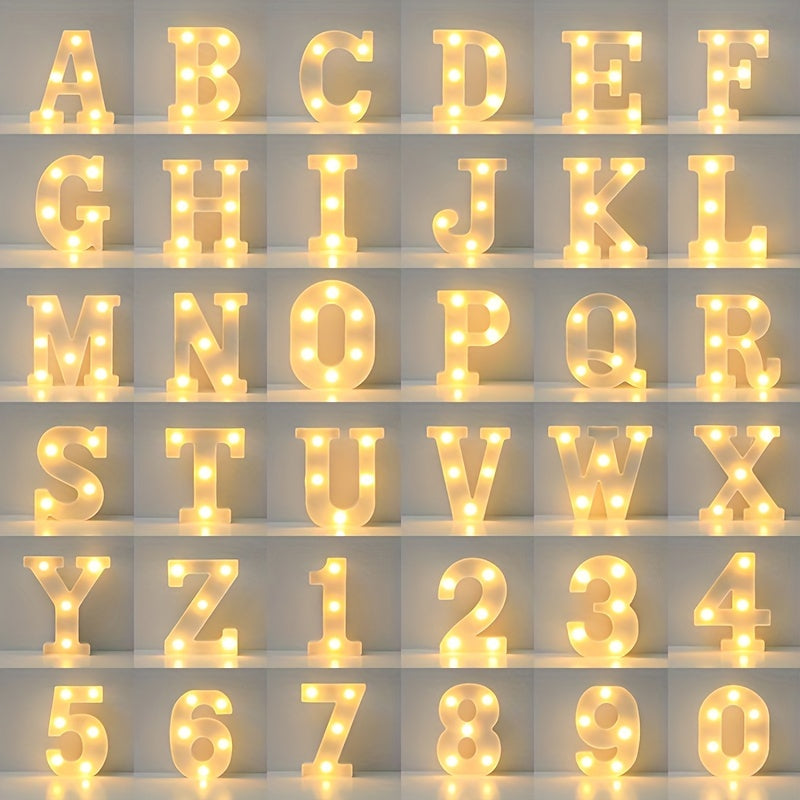 Luxury LED alphabet letter lights for home decoration. Perfect for weddings, birthdays, and Christmas parties.