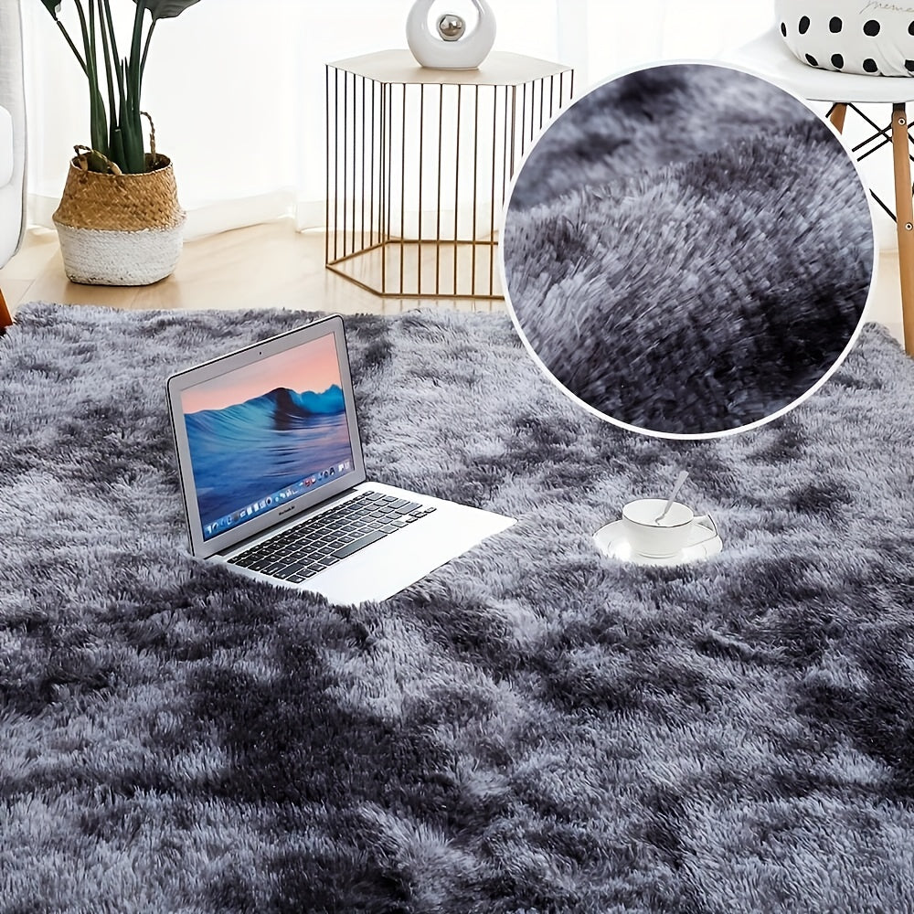 Modern Simple Tie-dyed Plush Soft Carpet - Luxurious and Water-absorbent, Non-slip and Stain-resistant, Ideal for Living Room and Bedroom Areas - Perfect Home Decoration and Area Rug