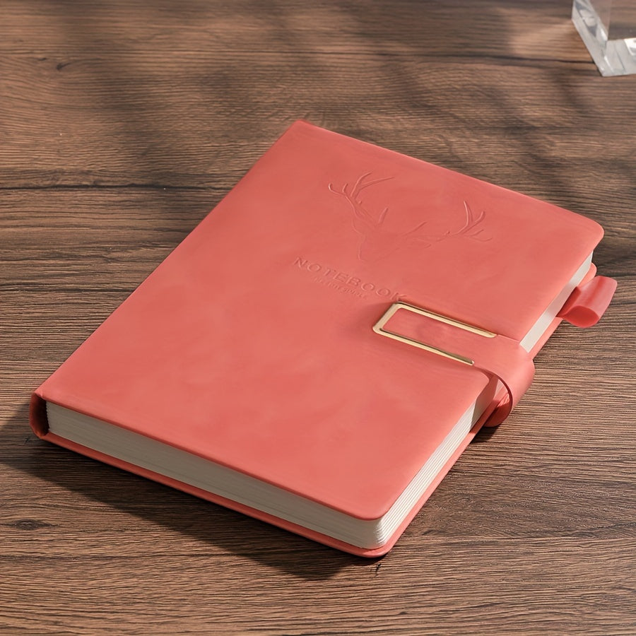 Vintage A5 faux leather notebook ideal for business meetings and college students.