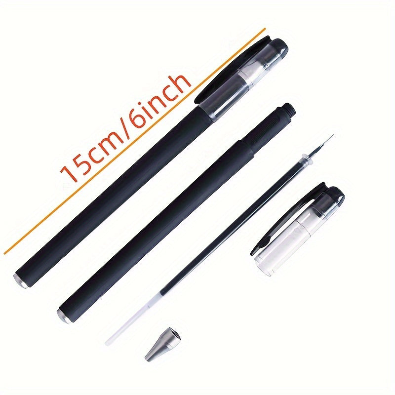 18-piece gel pen set in black, blue, and red ink colors with 0.5mm ballpoint tips, ideal for students and office use.