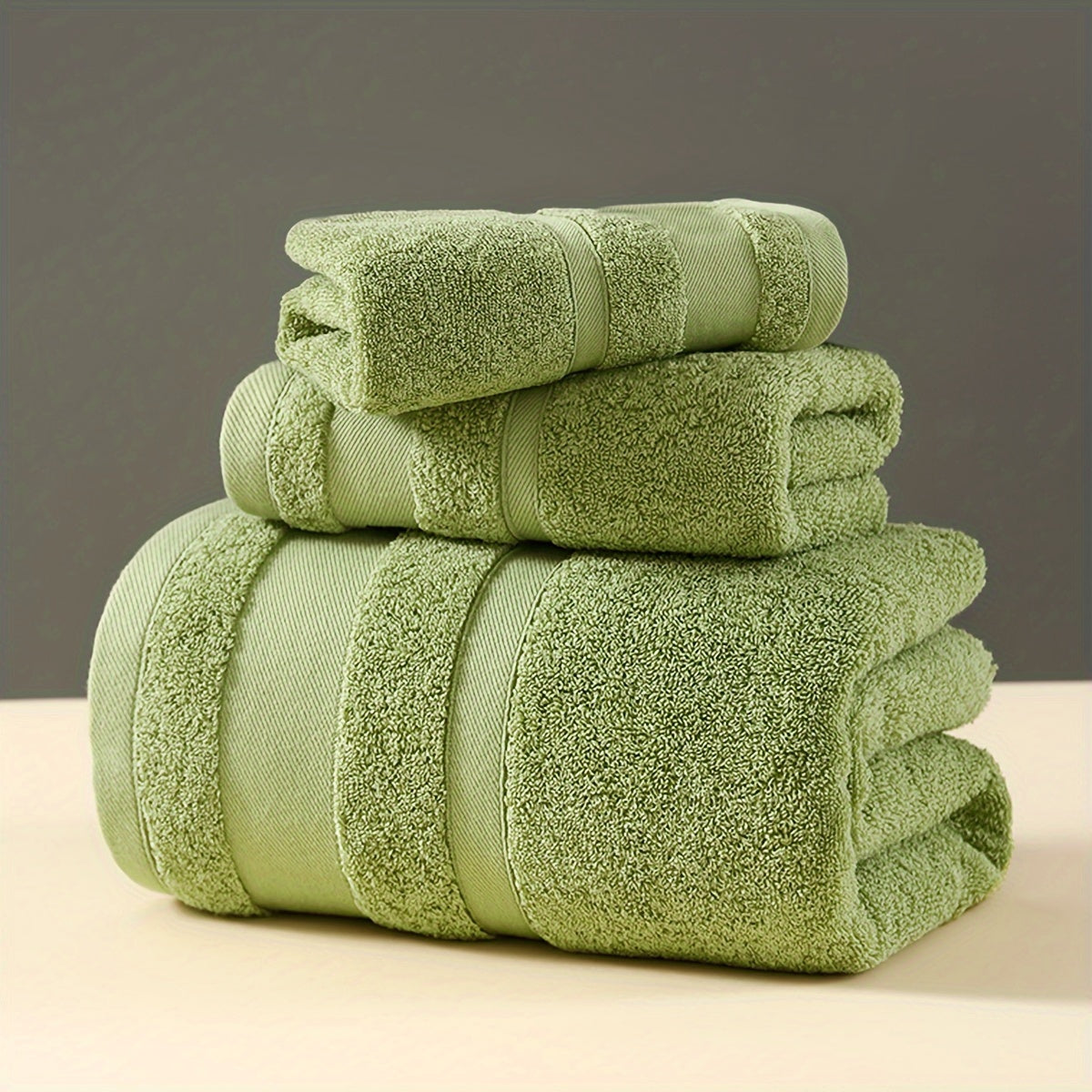 3-piece set of pure cotton bath towels, ideal for men and women, perfect for bathrooms in need of soft, moisture-absorbing towels.