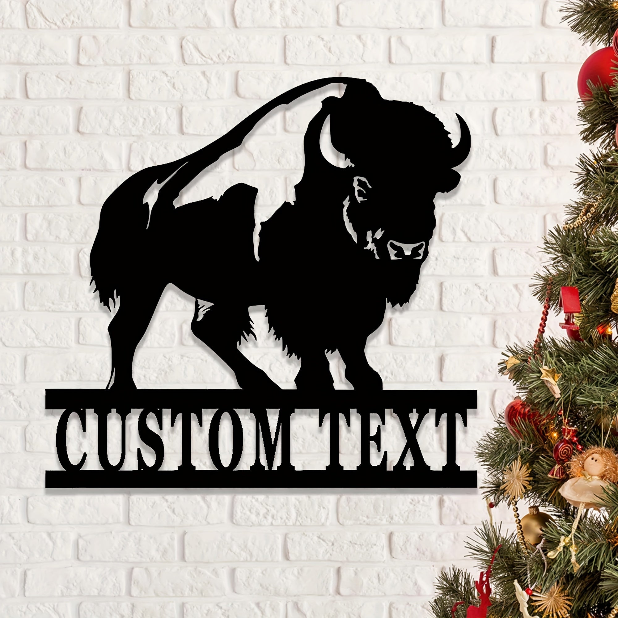 Bring a Personal Touch to Your Space with our Customizable Buffalo Metal Sign. Perfect for Bison Ranches, Hunting Lodges, and Farmhouse Decor. This Metal Wildlife Silhouette is Crafted for Ages 14 and Up, Adding an Artistic Touch to Your Home.