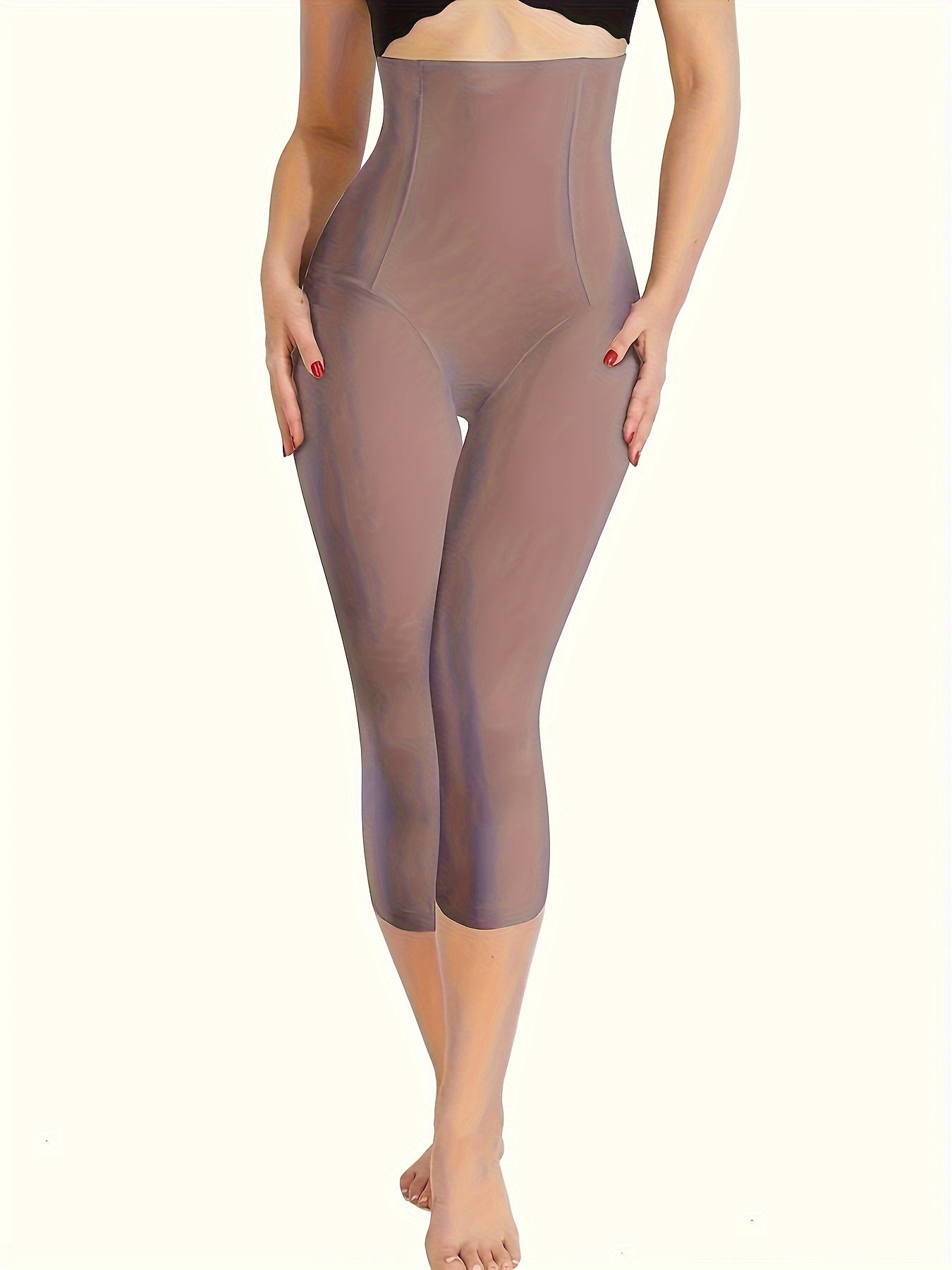 High-Waisted Slimming Capri Leggings for Women - Comfortable, Lightweight, and Seamless with Tummy Control and Butt Lift