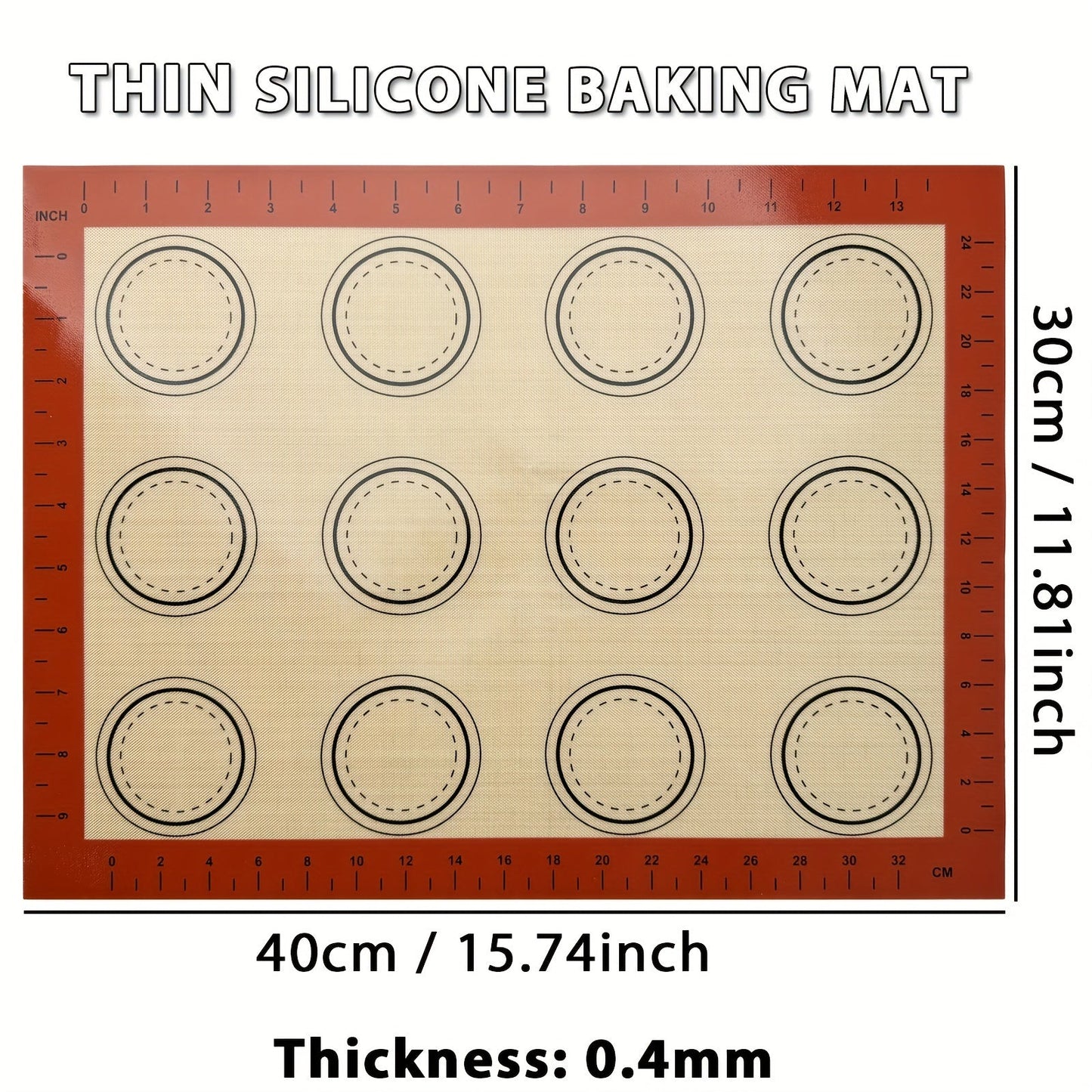 0.4mm qalinlikdagi silikon pishirish mato