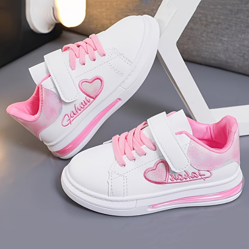 Comfortable and breathable girls' casual footwear with hook-and-loop closure for all seasons, including autumn and spring.