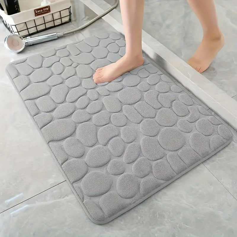 Quick-drying Memory Foam Bath Mat with Non-Slip Backing - Machine Washable, Ultra-Soft Comfortable Shower Rug for Home and Commercial Use