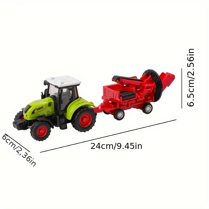 Farm-themed toy set with detachable haulers for kids aged 3-6. Perfect for parties and gifts.