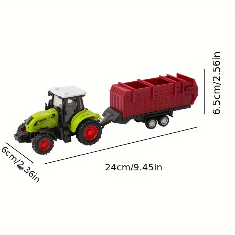 Farm-themed toy set with detachable haulers for kids aged 3-6. Perfect for parties and gifts.