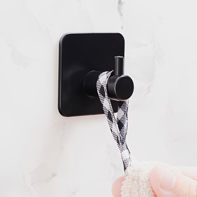 Self-adhesive hooks for kitchen, bathroom, storage, balcony, dormitory, and utility. Easy to mount without drilling, leaving no trace.