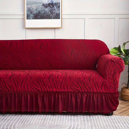 Stretch integrated sofa slipcover for home decor protection.