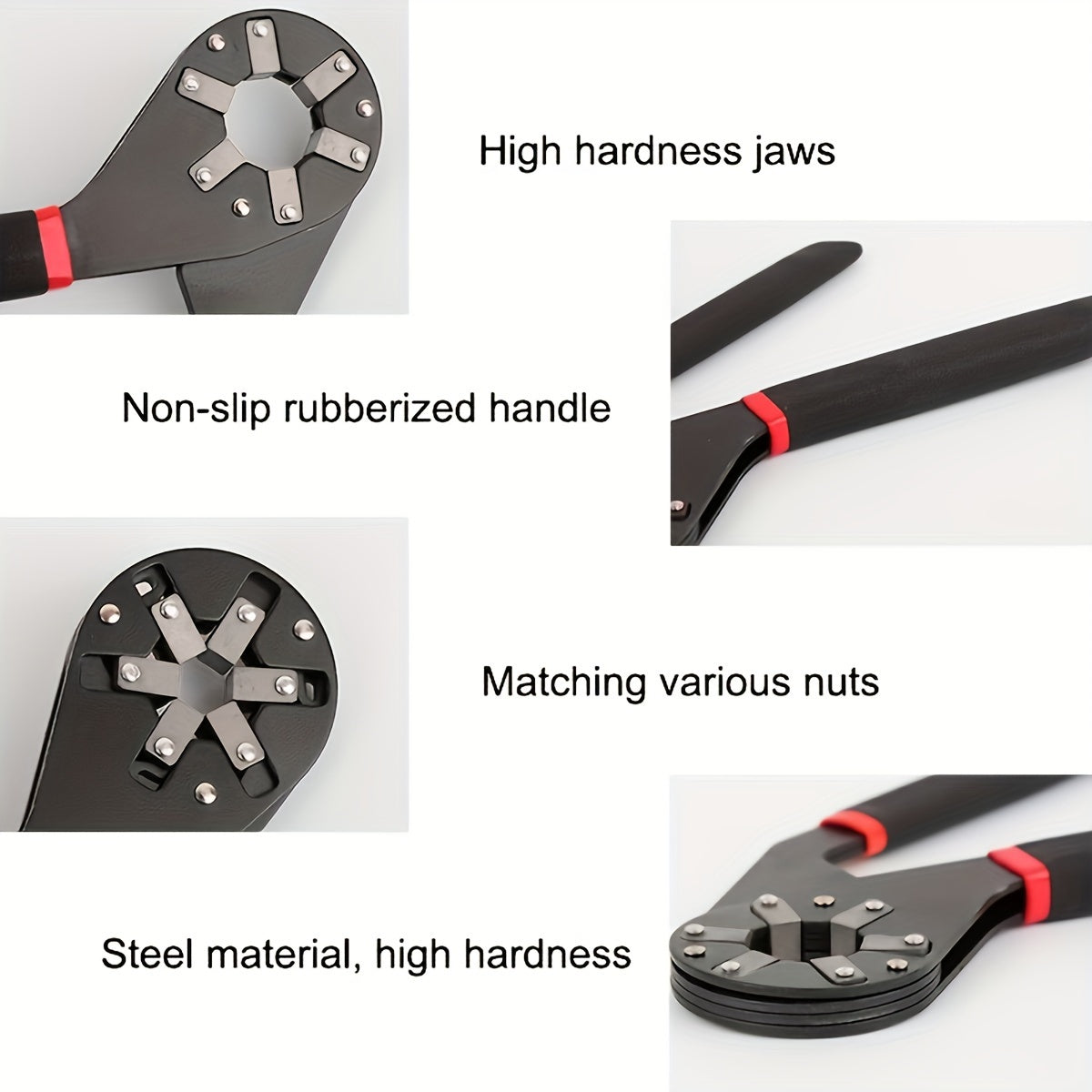 A durable 1pc Hexagon Magic Wrench made of high carbon steel, abrasion resistant with an open end design for various repairs. Suitable for electricians, mechanics, motorcycles, bicycles.