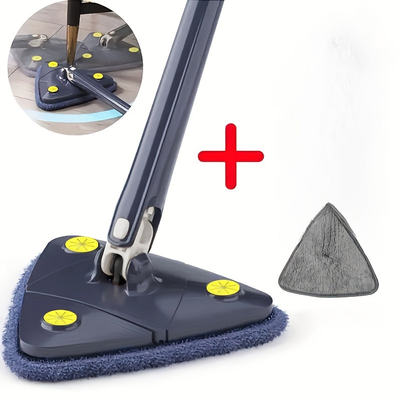 360 Degree Rotating Triangle Mop for Versatile Cleaning.