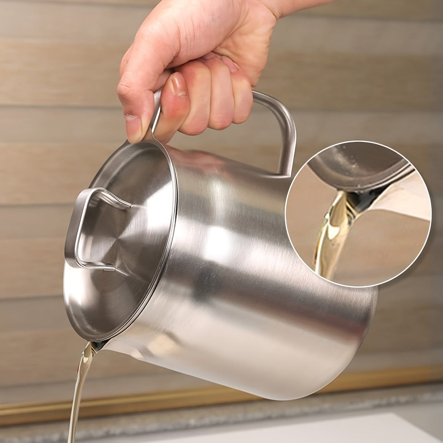 Get your hands on this Oil Pot made from 304 Stainless Steel that comes with a Drainer Basket. With a Large Capacity and a Multipurpose design, it is ideal for storing Grease, Cooking Oil, and more. The Non-Leakage and Drip-Free design make it perfect