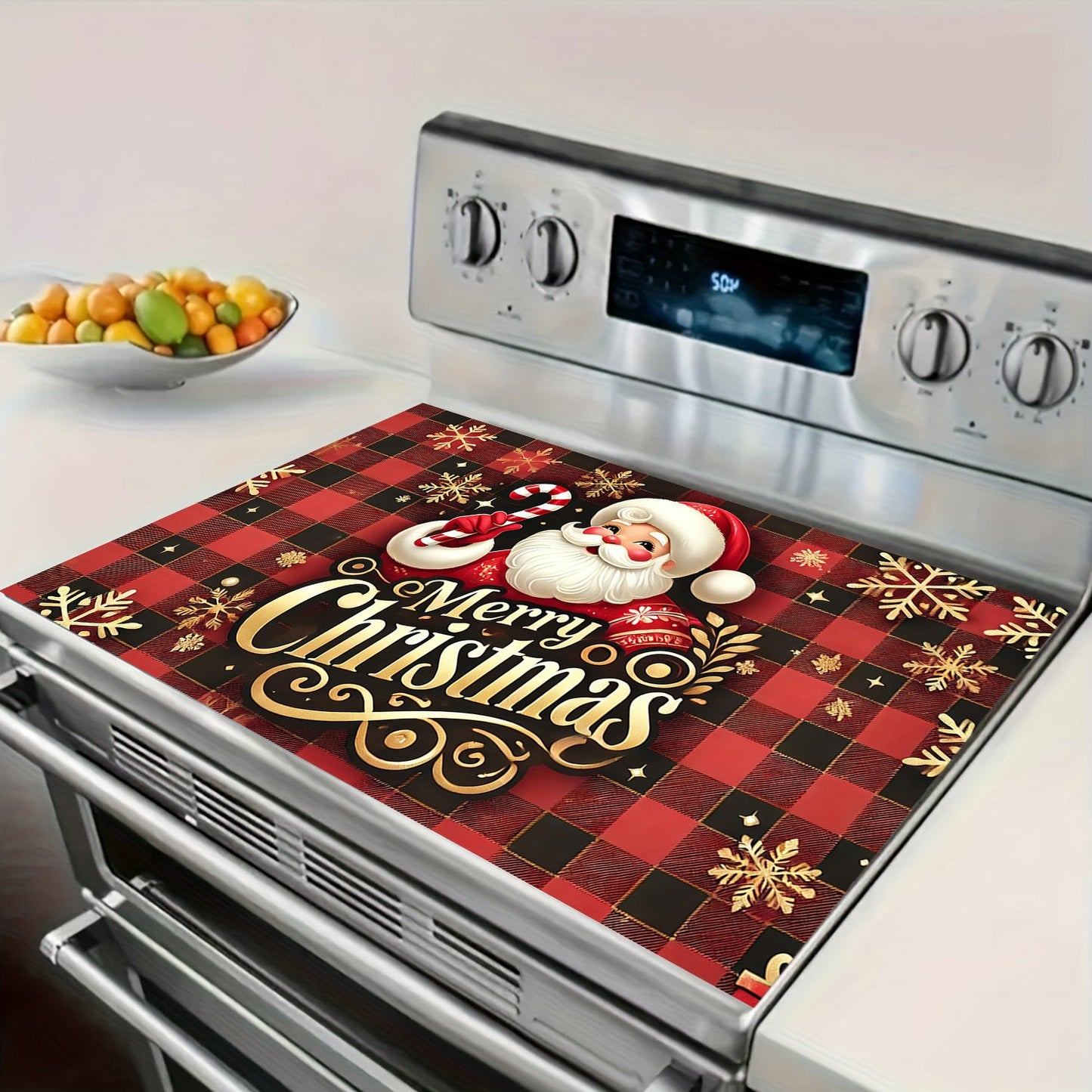 Anti-Slip and Waterproof Stove Top Cover for Christmas - Protects Electric Glass Stoves, Prevents Scratches, Can Also Be Used for Cooktops, Washers, Dryers, and Ironing Mats. Easy to Clean and Heat Resistant. Comes in a Set of 1.