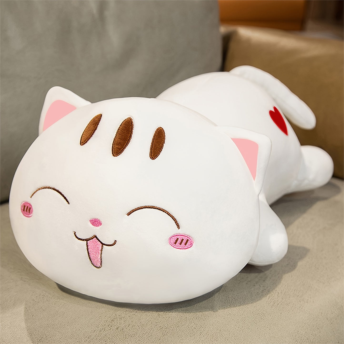 Cute 24.99cm Cat Plush Toy - Soft Stuffed Animal Pillow, Great for Gifts, Ideal for Family and Friends