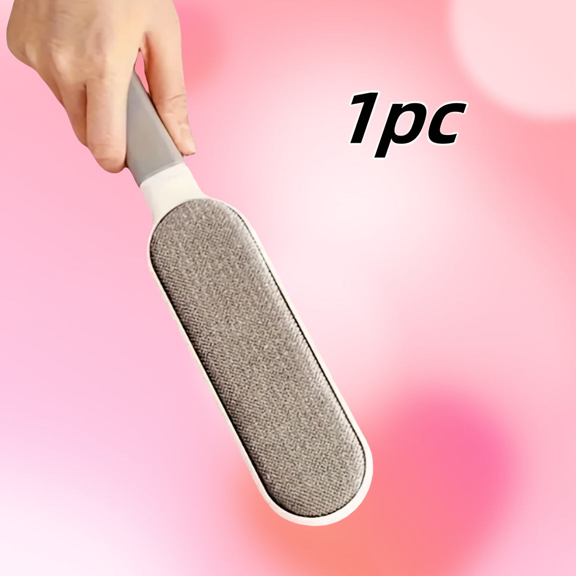 Introducing the PetPro Reusable Pet Hair Remover: A Dual-Sided Lint Brush designed with Electrostatic Adsorption for easy manual fur removal on cats, clothes, sofas, and furniture. This plastic dusting brush is an easy-to-use tool for removing pet hair.