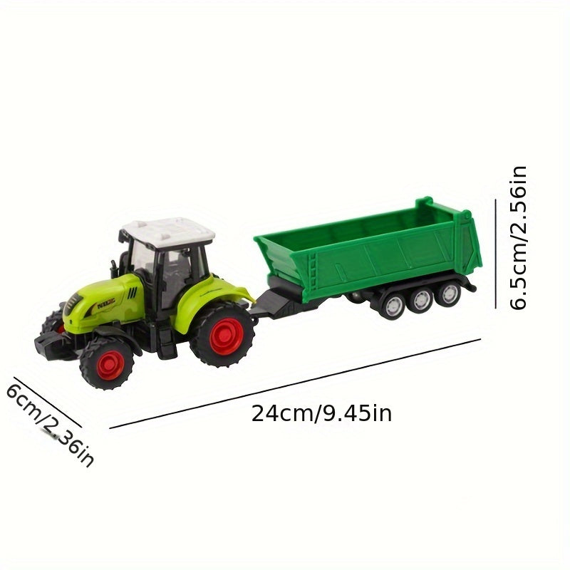 Farm-themed toy set with detachable haulers for kids aged 3-6. Perfect for parties and gifts.