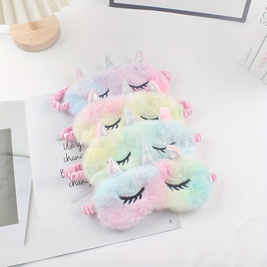 Unicorn Sleep Mask with Cute Horns for a Restful Night's Sleep