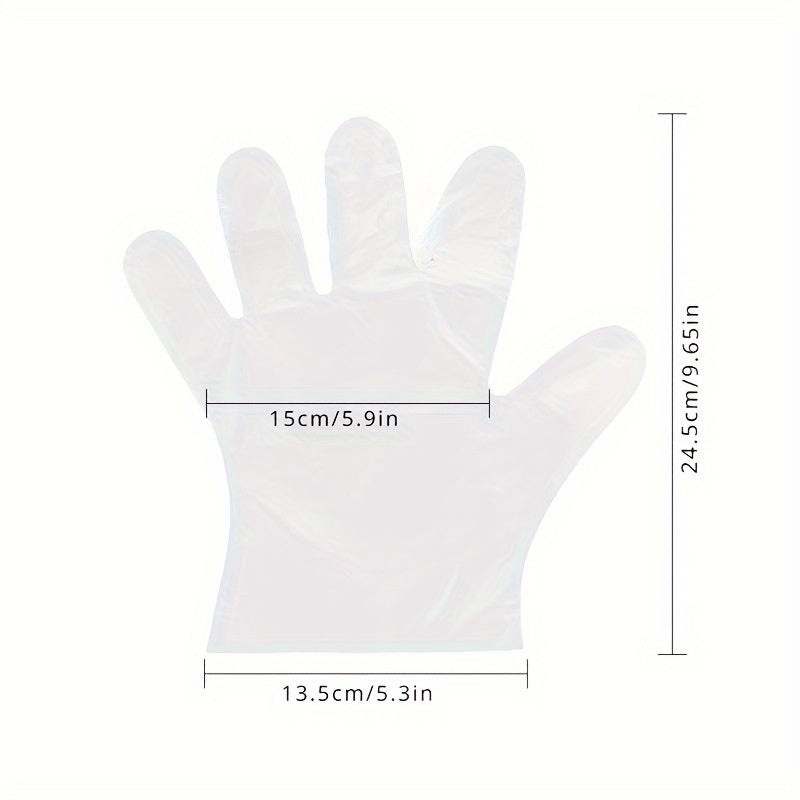 Get 100 pieces of Transparent Disposable PE Gloves, Thin Film Gloves, and Sanitary Gloves, perfect for all your kitchen needs. Also included is a Multifunctional Non-Slip Baking Mat with Measurement Lines, ideal for rolling dough, pastries, and making