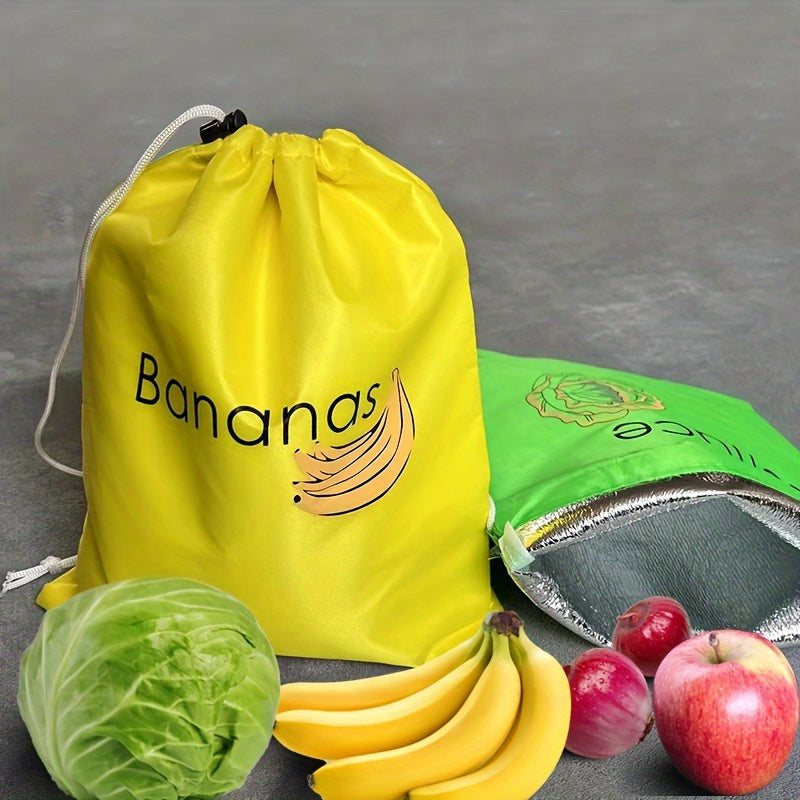 Yellow Banana Storage Bag to keep your bananas fresh and prevent ripening. This lightweight and washable bag is perfect for storing vegetables and fruits. Durable and convenient, this kitchen supply will help keep your produce fresh longer.