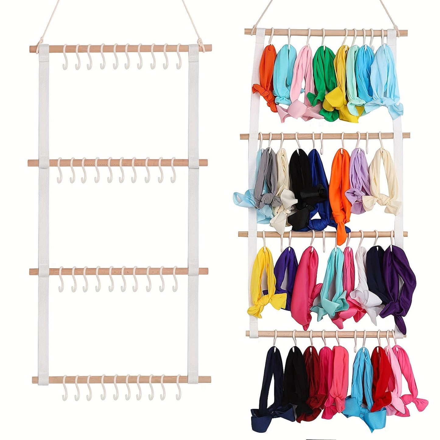 Organize your headbands in style with this Headband Holder, a decorative wall hanging storage rack that also makes a great Halloween or Christmas gift for the home.