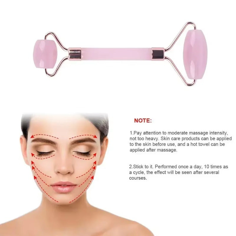 3-piece Resin Facial Massager Roller for Face, Body, Neck, Eyes; Includes Guasha Scraping Board for Anti-Wrinkle Skin Care.