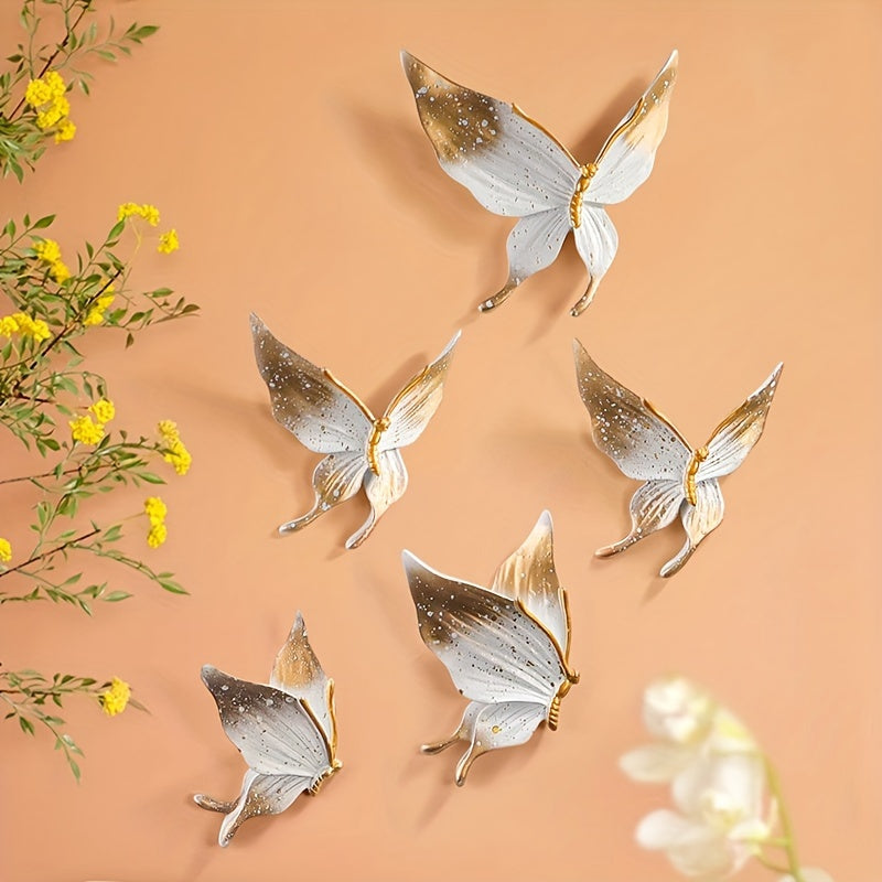 Stylish butterfly wall decor crafted from resin is perfect for living rooms, dining rooms, and studies. Makes an ideal holiday gift for Mother's Day and more.