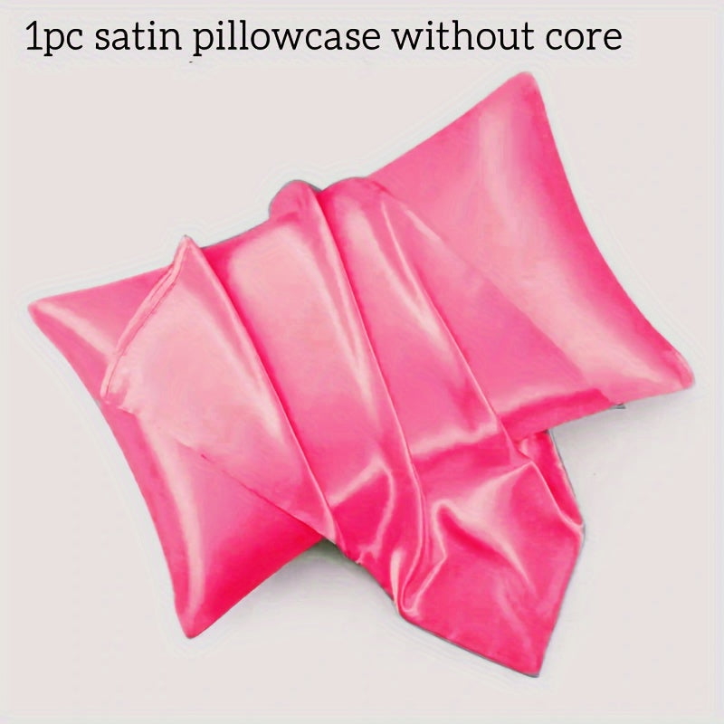 Satin Pillowcase in Queen Size, Envelope Closure for Silky Softness, Cooling Breathable Polyester Fabric, Machine Washable, Features Active Printing and Woven Craftsmanship, Lightweight at 80-85g Square Weight.