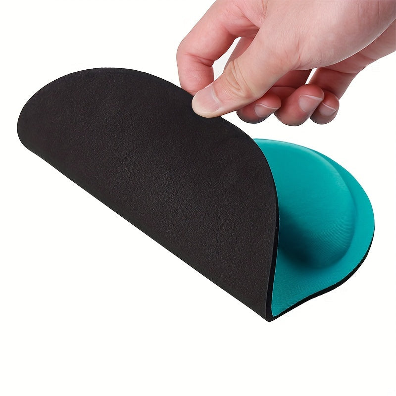 Ergonomic EVA wrist cushion with memory foam mouse pad for comfortable desk support in office or computer use.