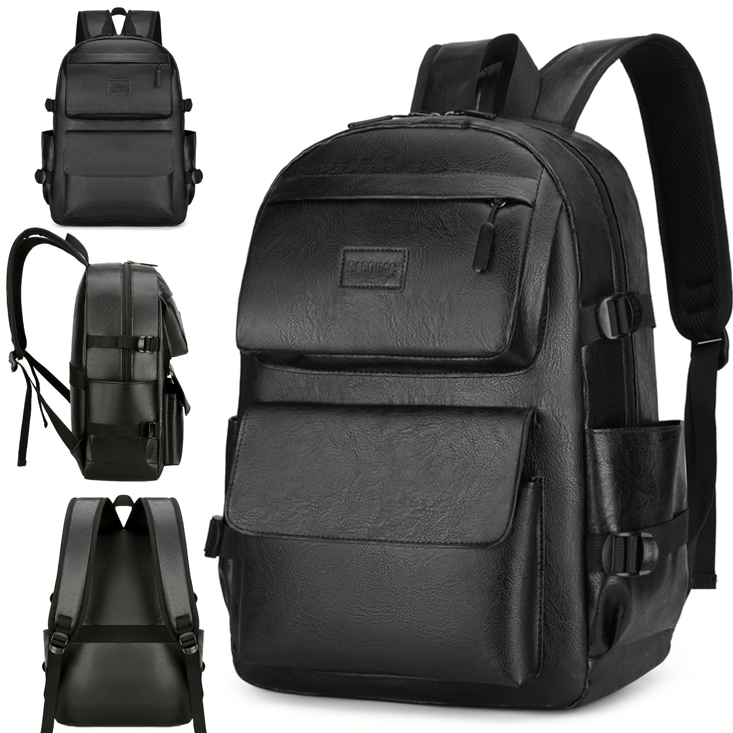 High-capacity, waterproof laptop backpack for men, suitable for business and travel.