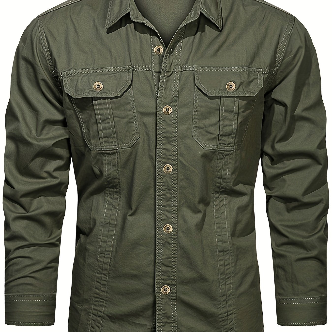 Casual long sleeve shirt for men, loose fit, Korean fashion trend. Perfect for summer and spring. Great gift option.