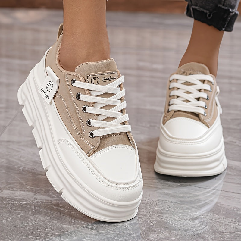 Spring 2025 trendy high-top sneakers for women with added height.