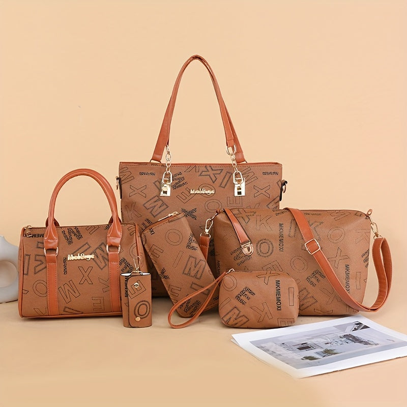 2024 New Six-piece Set Women's Bags European and American Fashion Handbag