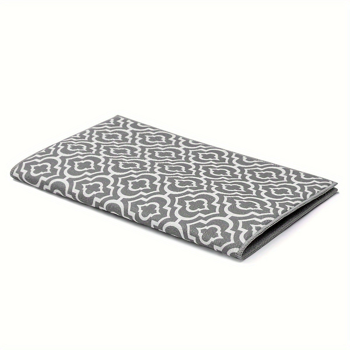 1pc Microfiber absorbent quick-drying drain mat for household kitchenware dish drying pad.