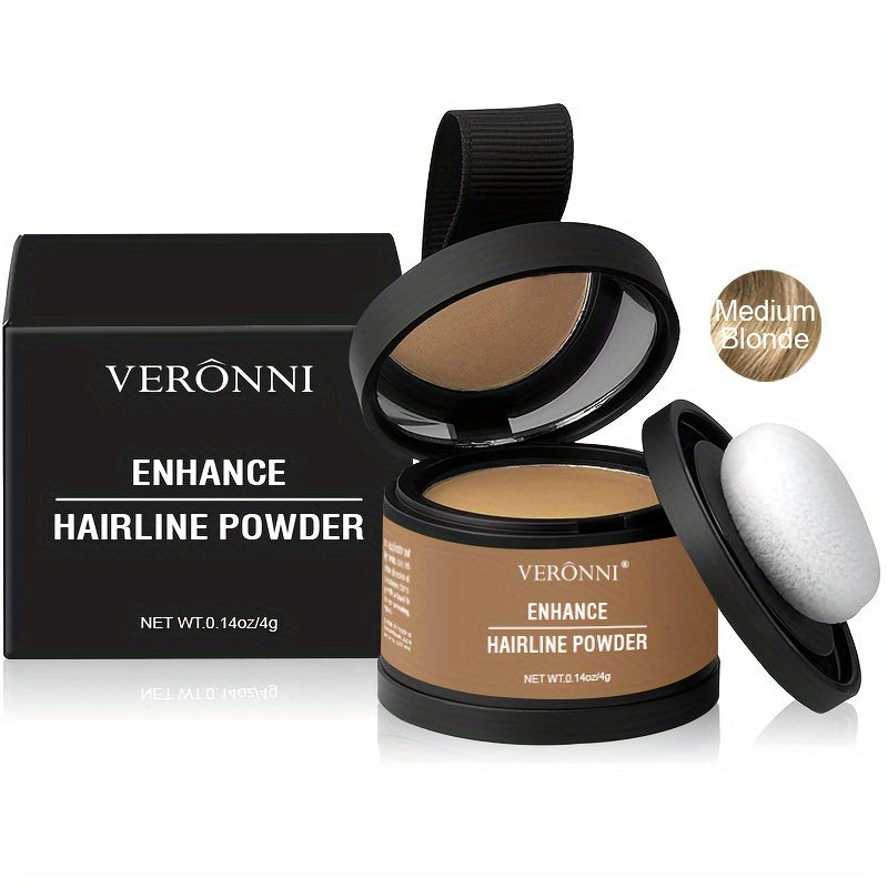 Hairline Shadow Powder with plant squalane instantly conceals hairline and roots, stain-proof and waterproof for a natural look.