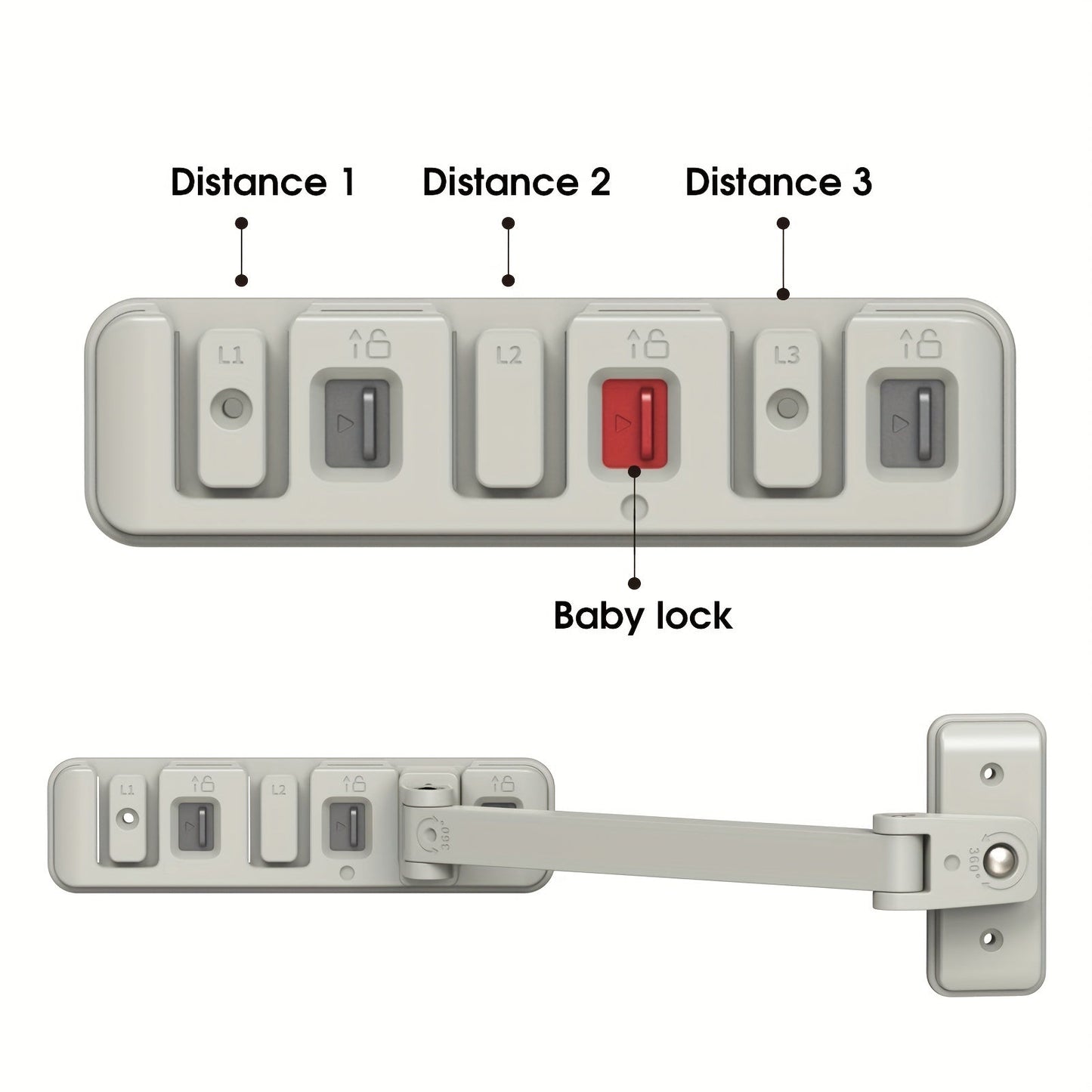 Keep Your Children Safe with the Easy-Install Window Lock - Prevents Falls and Sliding, Ensures Safety, Non-Toxic Light Gray Color, by LOOKTOSEE