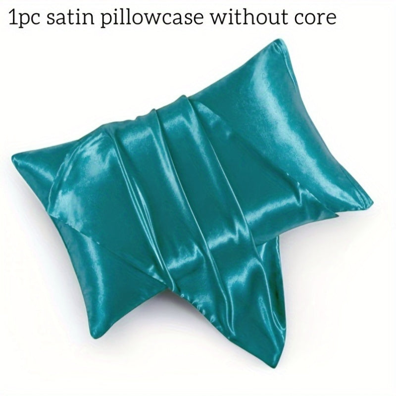 Premium quality luxurious soft satin pillowcase, machine washable, ideal for bedroom and guest room decoration.