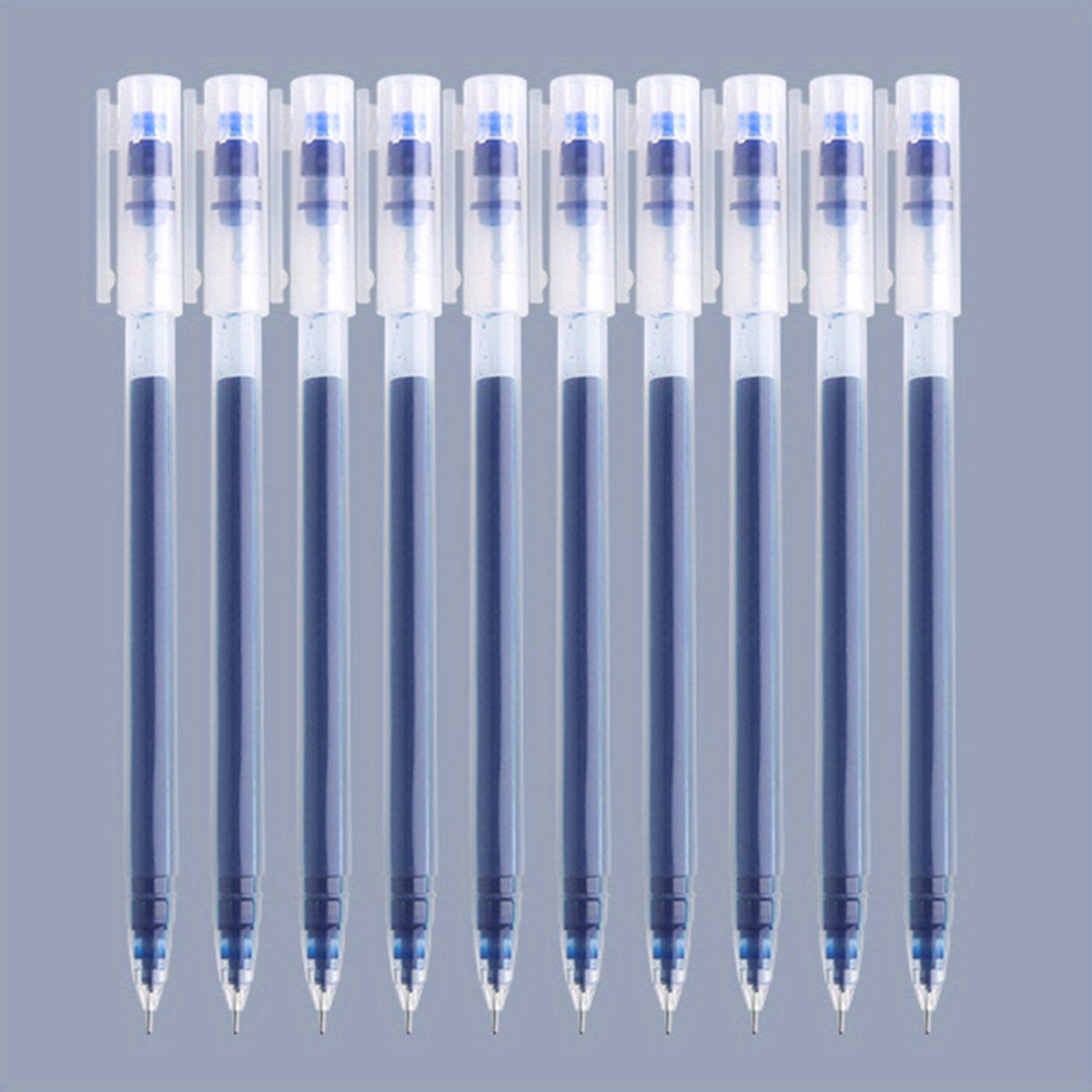 Large capacity gel pens in 0.5mm needle tube, 6 or 10 pcs, ideal for students and office writing.