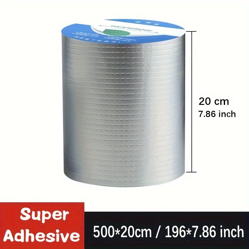 1 Roll of Super Adhesive Waterproof Butyl Tape for Roof, Pipe, and Wall Patching, Heat Resistant, Leakproof Seal.