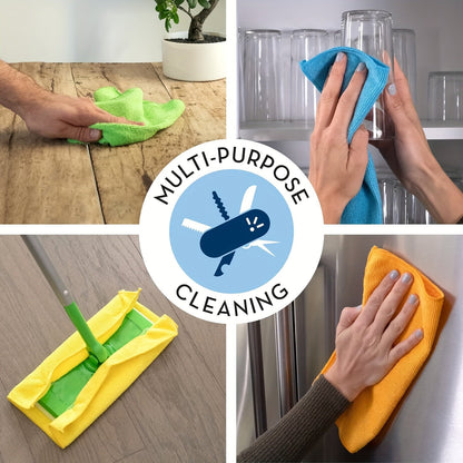 Super Absorbent Microfiber Cleaning Cloths in Pack of 5, 10, 20, or 50 - Each Cloth Measures 24.99x24.99cm, Quick-Dry with Contemporary Knit Fabric - Perfect for Home, Kitchen, Toilet, Car. Space-Themed Towels Available. Price: $24.99