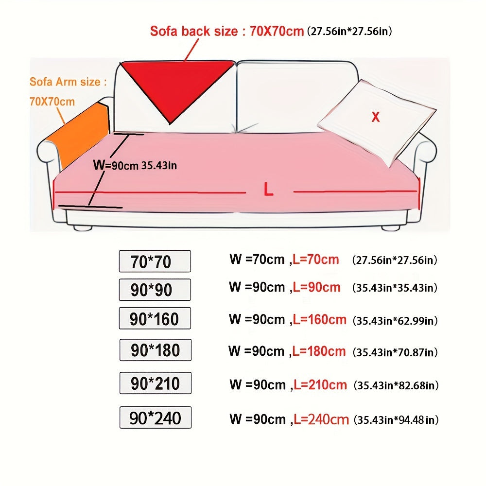 Thickened plush sofa cover with modern style to protect against dirt, slips, scratches and pets in home or office.