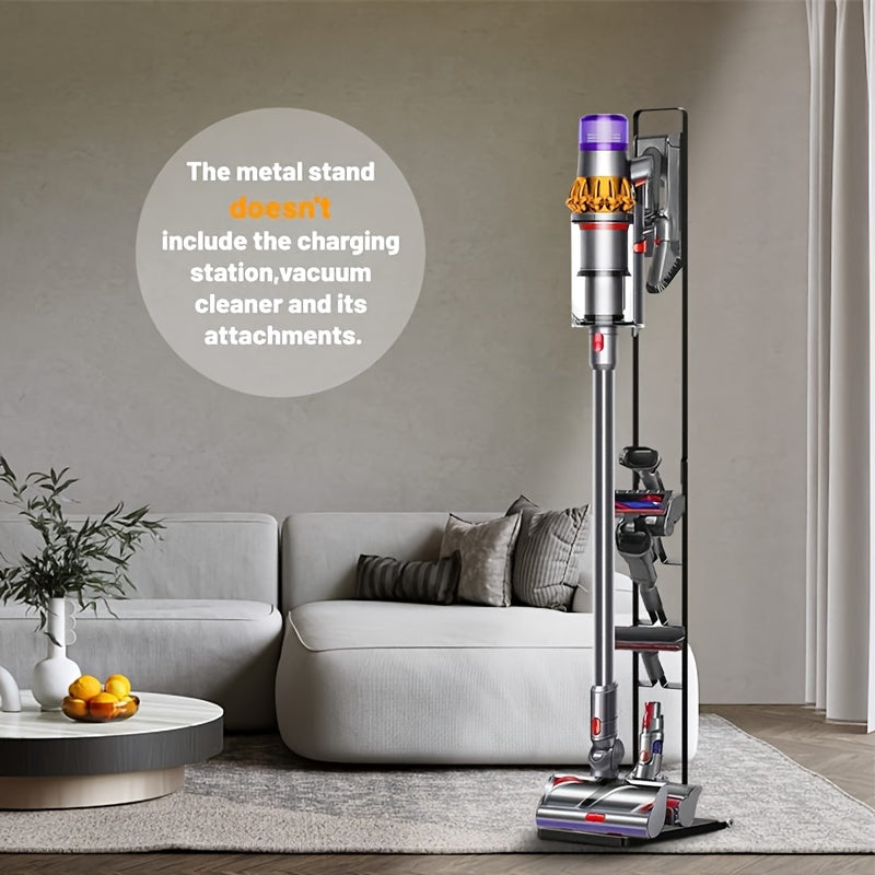 Compatible with V15, V12, V11, V10, V8, V7, and V6 models, this vacuum cleaner stand comes with wheels for easy mobility. It features power storage and is also compatible with handheld cordless vacuum cleaners, accessories, and attachments. With its