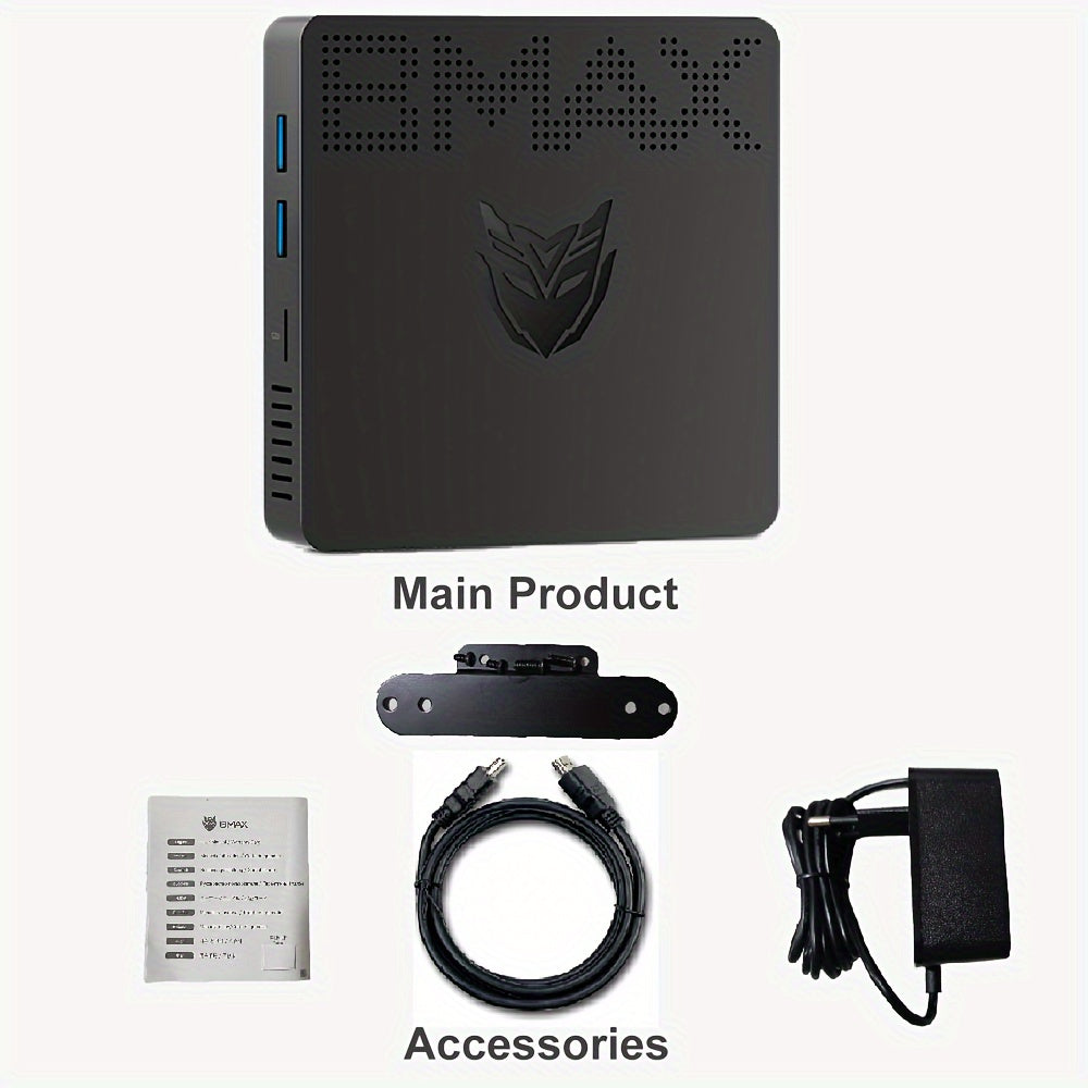 BMAX B1 PRO Mini PC - 8GB RAM, 128GB SSD, Intel N4000 Processor, Windows 11 Pro, Integrated Intel Graphics, Wi-Fi Connectivity, European Plug.