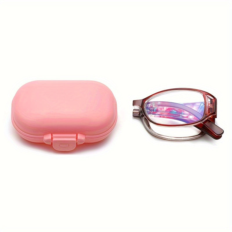 1pc Vintage Printed Folding Reading Glasses, Ideal Gift for Women.