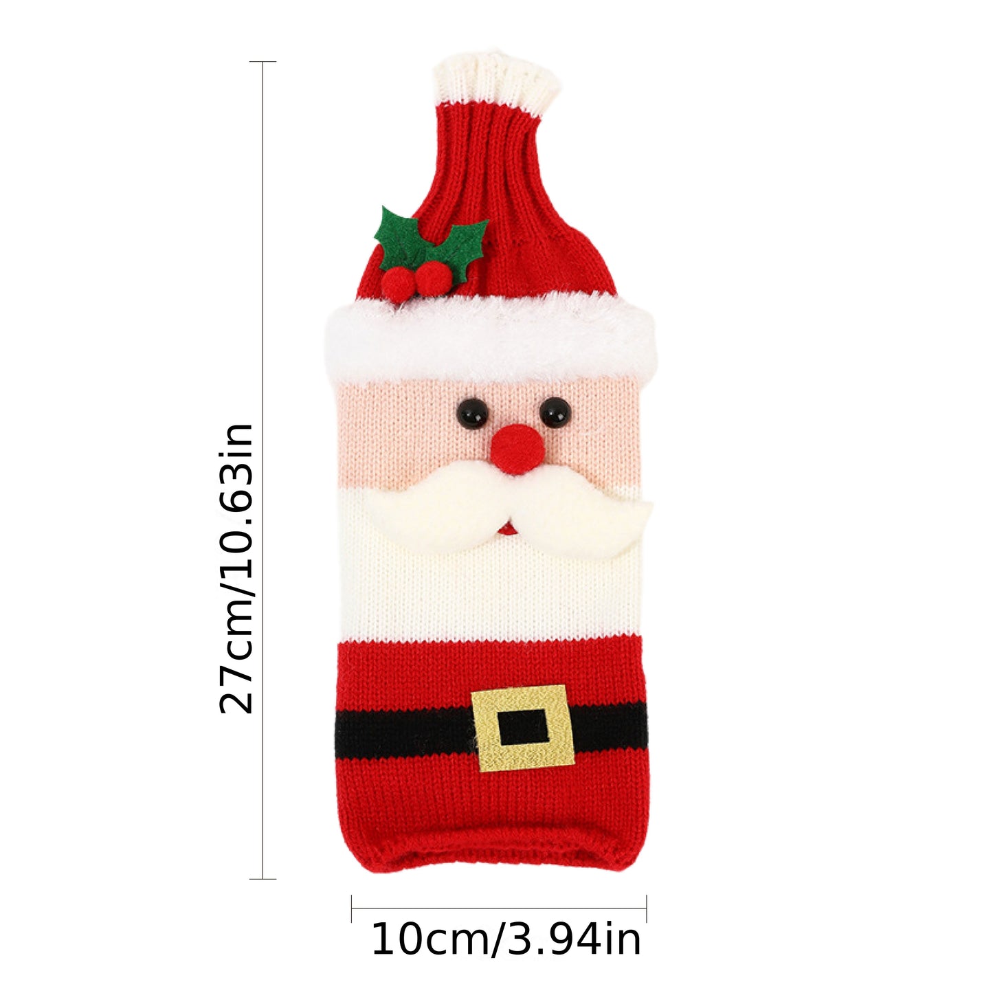 Christmas-themed beer bottle sleeve. Insulated, non-slip cover for standard 12oz/330ml bottles, perfect for festive decor.