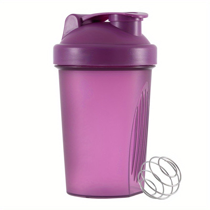 Multicolored 1pc Plastic Shaker Cup with Stirring Ball, ideal for fitness and workouts (13.5oz/400ml)