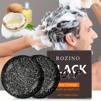 Two sets of black hair soap for naturally nourished, shiny black hair with mulberry essence. Start your journey to luxurious black hair care at home and revitalize your hair color.