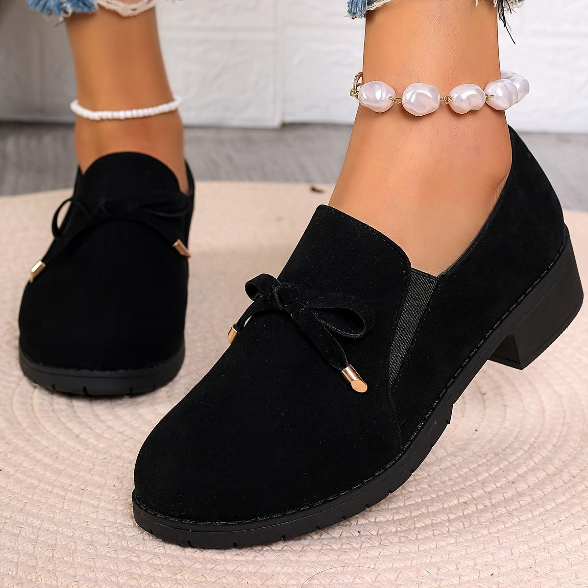 Bowknot Flat Slip-On Shoes for Women